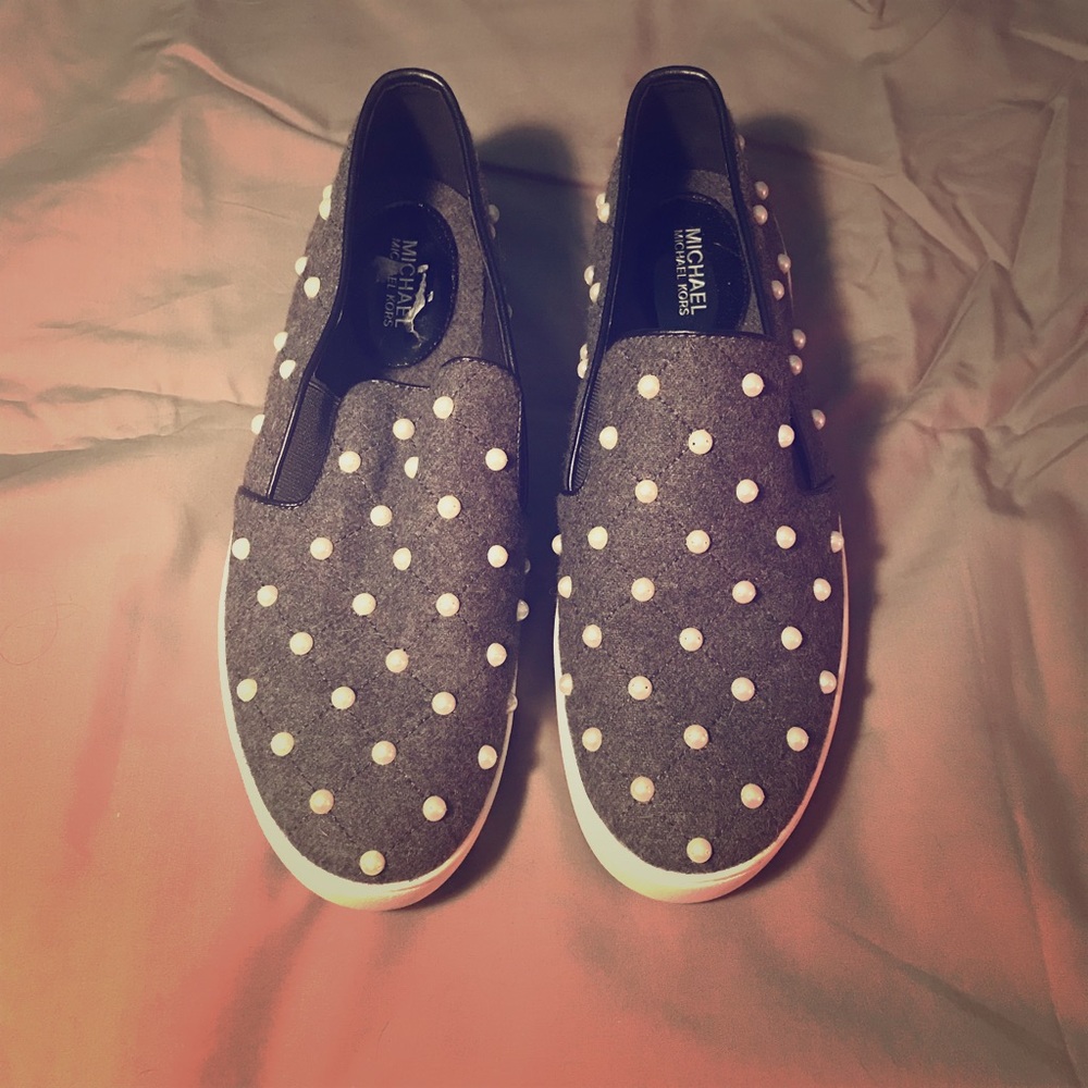 Size 10 Michael Kors slip-on sneakers